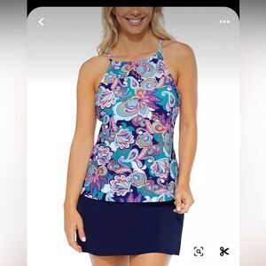 NWT Island Escape cali underwire tankini